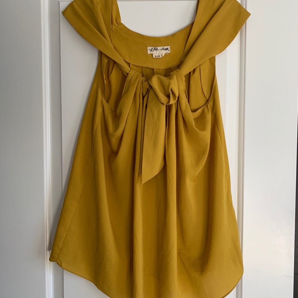 Anthropologie Mustard Blouse